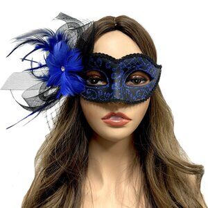 Women Costume Venetian mask Feather Masquerade Party Masks
